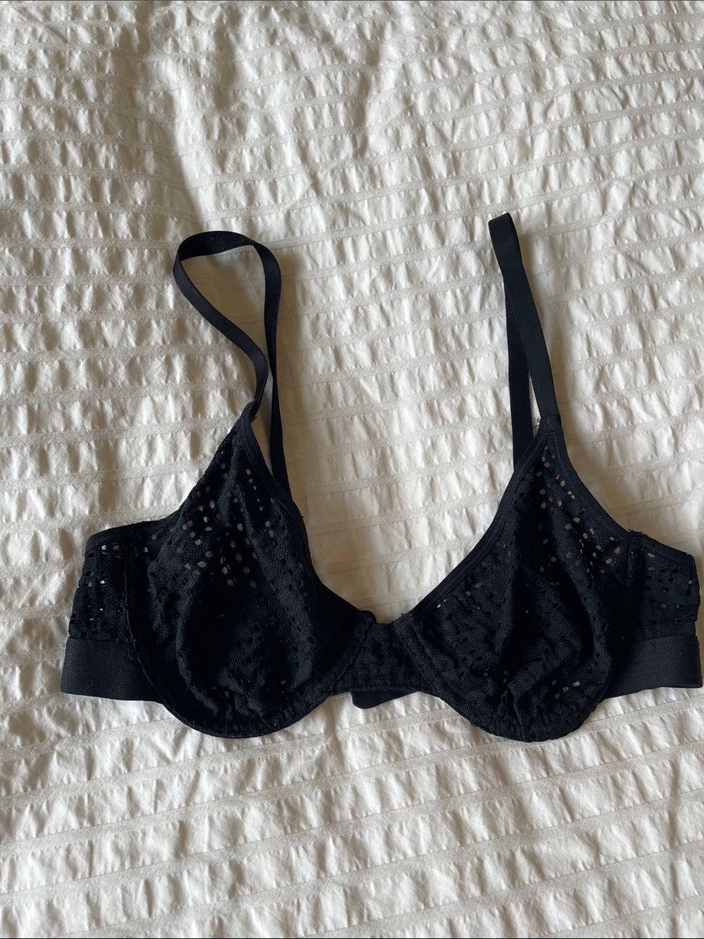 Negative Underwear Black open mesh Underwire Bra